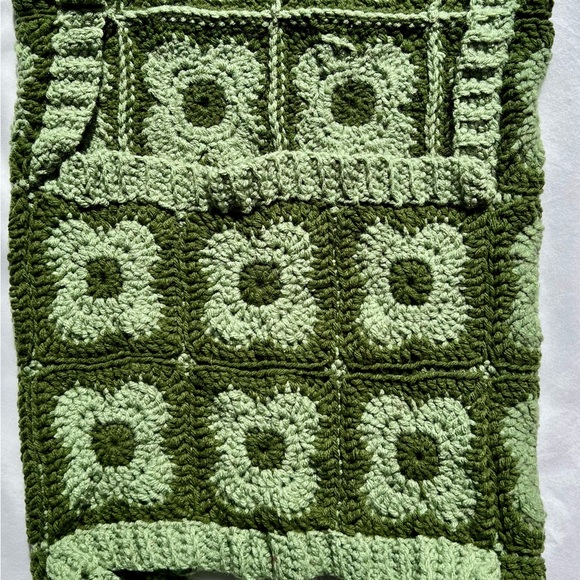 Green Crochet Dog Sweater - Picture 4 of 4